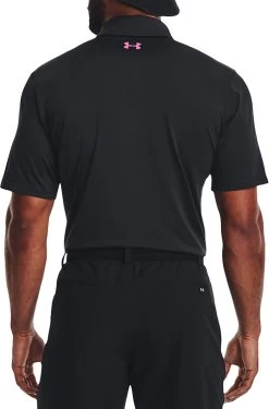 Under Armour Men's Playoff 3.0 Stripe Golf Polo -Professional Golf Equipment Store 1378676 003 BlackJetGrayRebelPink MODBCK