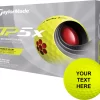 TaylorMade 2021 TP5x Yellow Personalized Golf Balls
