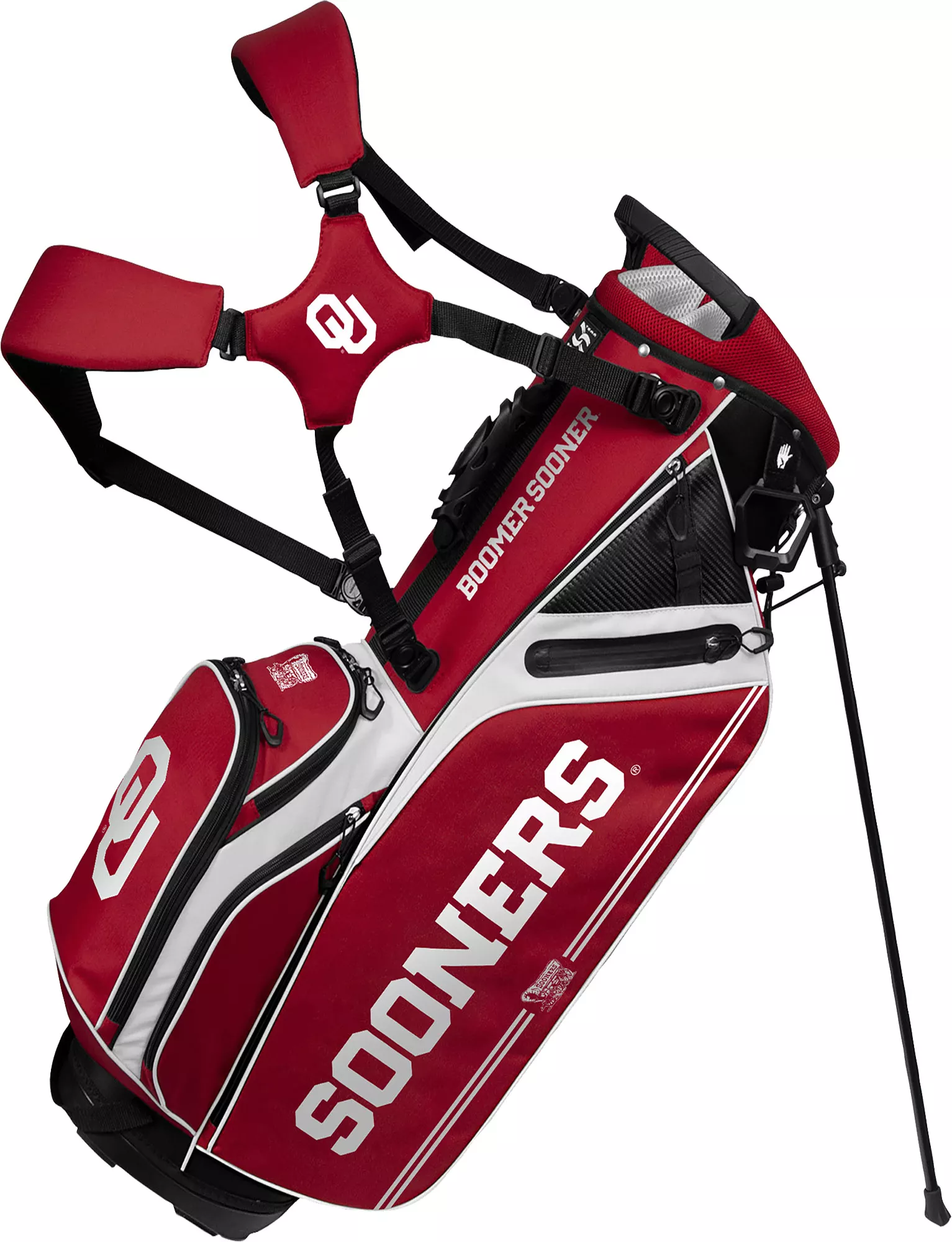 WinCraft Team Effort Oklahoma Sooners Caddie Carry Hybrid Bag 1 WinCraft Team Effort Oklahoma Sooners Caddie Carry Hybrid Bag