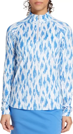 Lady Hagen Women's Printed UV Long Sleeve Golf 1/4 Zip