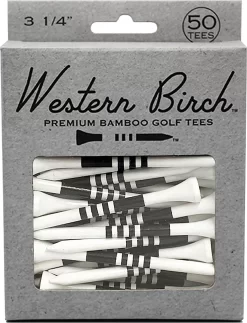 Western Birch Signature Jett 3.25" Golf Tees - 50 Pack