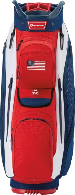 TaylorMade 2022 Supreme Cart Bag -Professional Golf Equipment Store 22SUPREMECB V9709501 REDWHITEBLUE FRT