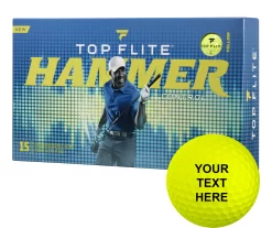 Top Flite 2022 Hammer Control Yellow Personalized Golf Balls