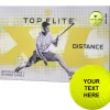 Top Flite 2022 XL Distance Yellow Personalized Golf Balls