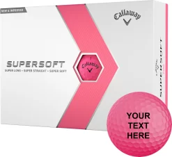 Callaway 2023 Supersoft Matte Pink Personalized Golf Balls