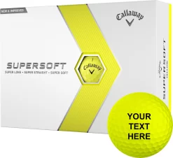 Callaway 2023 Supersoft Personalized Yellow Golf Balls