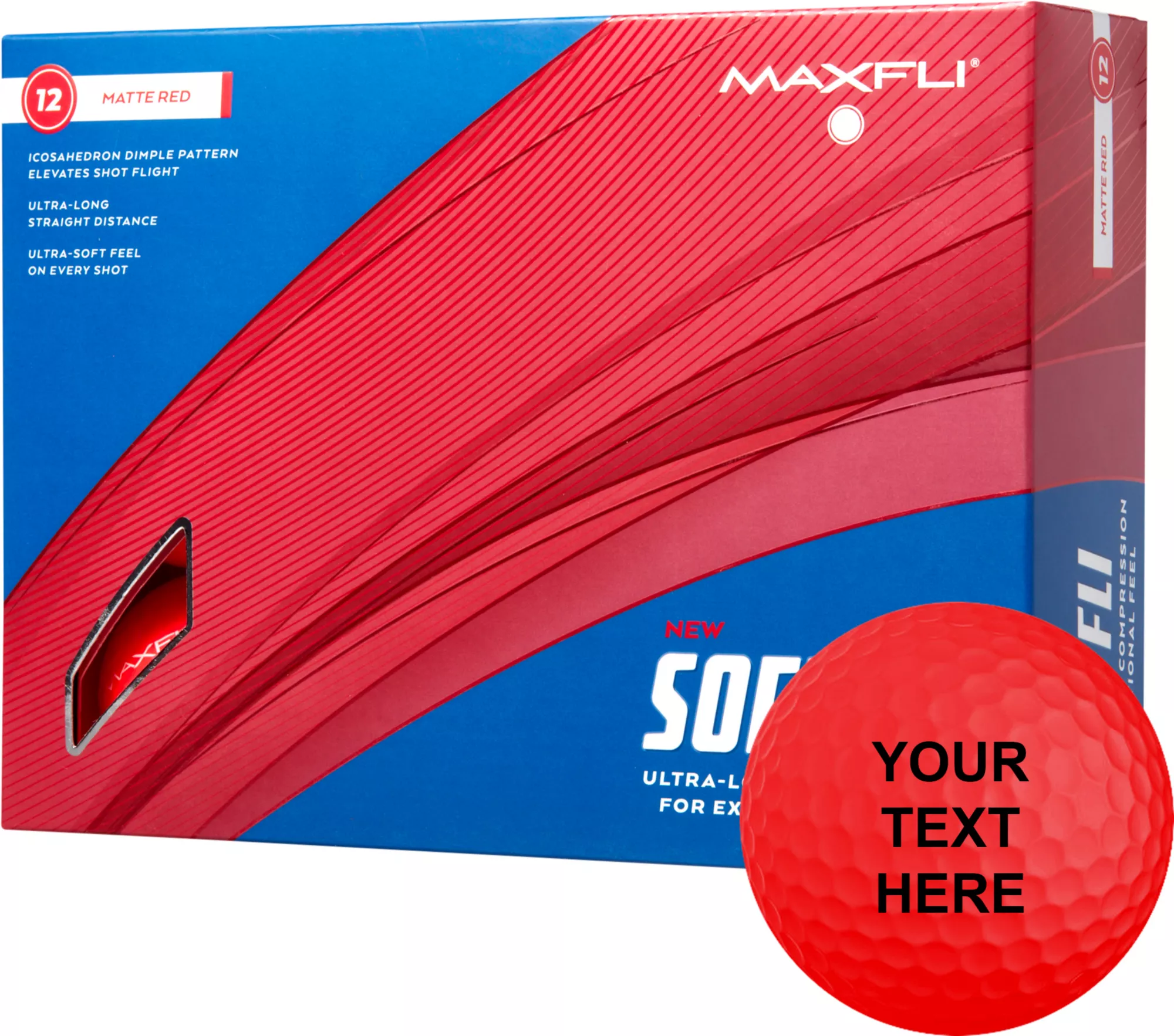 Maxfli 2023 Softfli Matte Red Personalized Golf Balls 1 Maxfli 2023 Softfli Matte Red Personalized Golf Balls