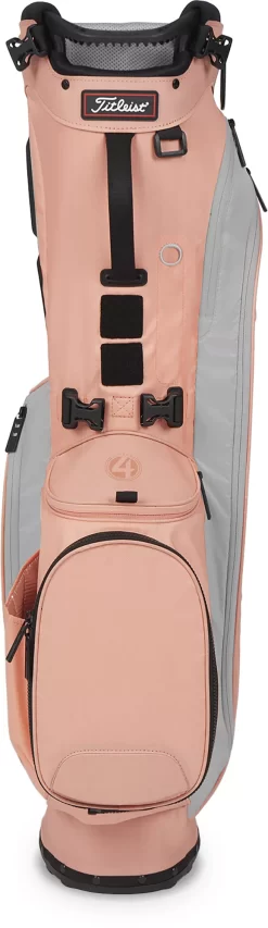 Titleist Women's 2023 Players 4 Stand Bag -Professional Golf Equipment Store 23PLAYERS4WSB PeachGray BCK