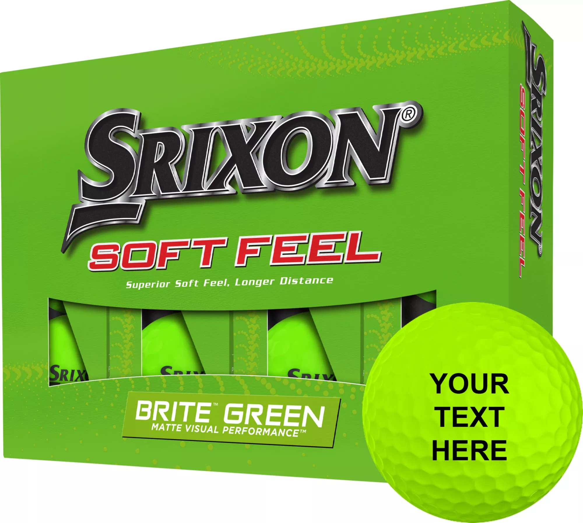 Srixon 2023 Soft Feel Matte Green Personalized Golf Balls 1 Srixon 2023 Soft Feel Matte Green Personalized Golf Balls
