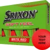 Srixon 2023 Soft Feel Matte Red Personalized Golf Balls