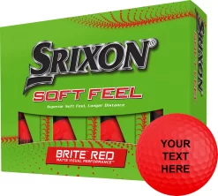 Srixon 2023 Soft Feel Matte Red Personalized Golf Balls