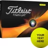 Titleist 2023 Pro V1 Yellow Personalized Golf Balls