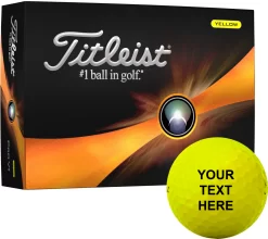 Titleist 2023 Pro V1 Yellow Personalized Golf Balls