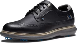 FootJoy Men's Traditions Cleated Golf Shoes (Previous Season Style) -Professional Golf Equipment Store 57913 BlackGrey AL