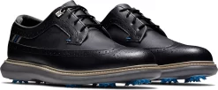 FootJoy Men's Traditions Cleated Golf Shoes (Previous Season Style) -Professional Golf Equipment Store 57913 BlackGrey AR