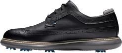 FootJoy Men's Traditions Cleated Golf Shoes (Previous Season Style) -Professional Golf Equipment Store 57913 BlackGrey INS