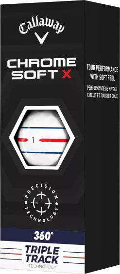 Callaway 2022 Chrome Soft X Triple Track 360 Golf Balls -Professional Golf Equipment Store 64240591282 NOCOLOR SLV