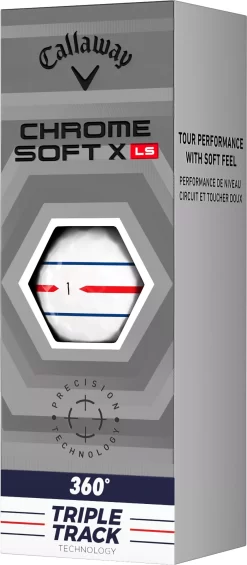 Callaway 2022 Chrome Soft X LS Triple Track 360 Golf Balls -Professional Golf Equipment Store 64301591282 NOCOLOR SLV