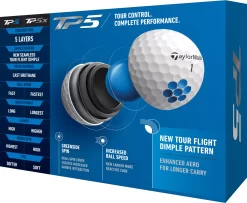 TaylorMade 2021 TP5 Golf Balls 6 TaylorMade 2021 TP5 Golf Balls -Professional Golf Equipment Store M7198501 NOCOLOR PKG alt1