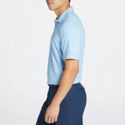 Walter Hagen Men's Perfect 11 Majors Championship Stripe Golf Polo -Professional Golf Equipment Store MGA11415FA22 BlueWaveWhite MODSDE