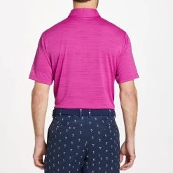Walter Hagen Men's Perfect 11 Conversational Print Golf Polo -Professional Golf Equipment Store MGA11475 BrightMagentaMagenta MODBCK