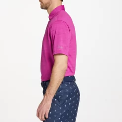 Walter Hagen Men's Perfect 11 Conversational Print Golf Polo -Professional Golf Equipment Store MGA11475 BrightMagentaMagenta MODSDE