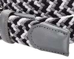 Walter Hagen Men's Multi-Color Braided Golf Belt -Professional Golf Equipment Store MGA15046 BlackWhiteGrey DET alt3