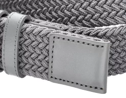 Walter Hagen Men's Solid Color Braided Golf Belt -Professional Golf Equipment Store MGA15215 Grey DET alt3