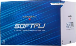 Maxfli 2022 Softfli Gloss White Personalized Golf Balls - 48 Pack -Professional Golf Equipment Store MX22SOFT48PKP Black BTM