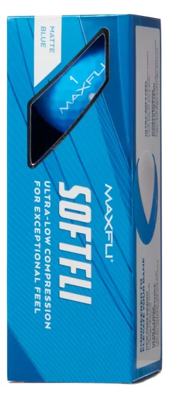 Maxfli 2023 Softfli Matte Blue Personalized Golf Balls -Professional Golf Equipment Store MX23SOFTFLIBLUP Black SLV