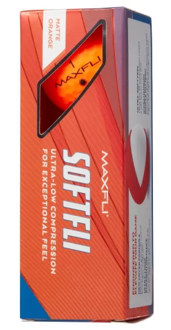 Maxfli 2023 Softfli Matte Orange Personalized Golf Balls -Professional Golf Equipment Store MX23SOFTFLIORGP Black SLV