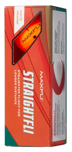 Maxfli 2023 Straightfli Matte Orange Personalized Golf Balls -Professional Golf Equipment Store MX23STRAFLIGORP Black SLV