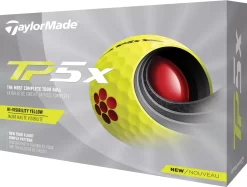 TaylorMade 2021 TP5x Yellow Personalized Golf Balls -Professional Golf Equipment Store N7603701P Black PKG alt1