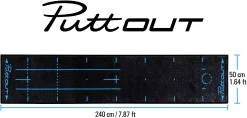 PuttOut Pro Putting Mat -Professional Golf Equipment Store PUTMBLU BlueBlack DET alt2