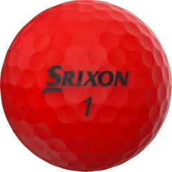 Srixon 2023 Soft Feel Matte Red Personalized Golf Balls -Professional Golf Equipment Store SF13BRITERED Black FRT