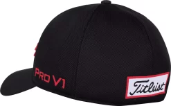 Titleist Men's Tour Sports Mesh Golf Hat -Professional Golf Equipment Store TH20FTMS 06SM BlackRed BCK