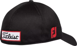 Titleist Men's Tour Sports Mesh Golf Hat -Professional Golf Equipment Store TH20FTMS 06SM BlackRed BCK alt1