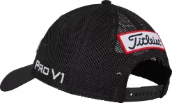 Titleist Men's 2022 Tour Performance Mesh Golf Hat -Professional Golf Equipment Store TH22ATPM 001 BlackBlackWhite BCKL