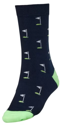 Walter Hagen Men's Novelty Crew Golf Socks - 2 Pack -Professional Golf Equipment Store WHG15416 NavyGrey AL alt1