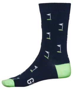 Walter Hagen Men's Novelty Crew Golf Socks - 2 Pack -Professional Golf Equipment Store WHG15416 NavyGrey SDE